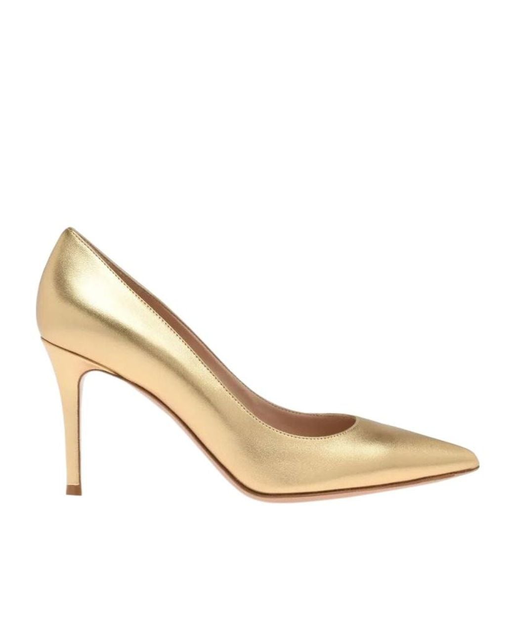 Gianvito Rossi Metallic Leather Pumps