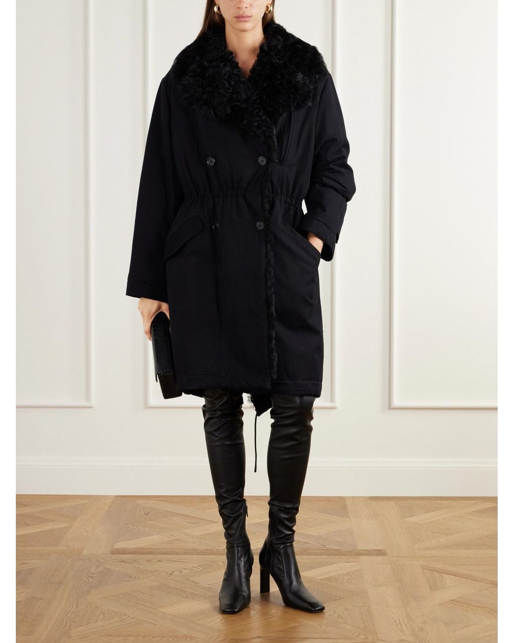 Totême Black Long-Sleeved Coat
