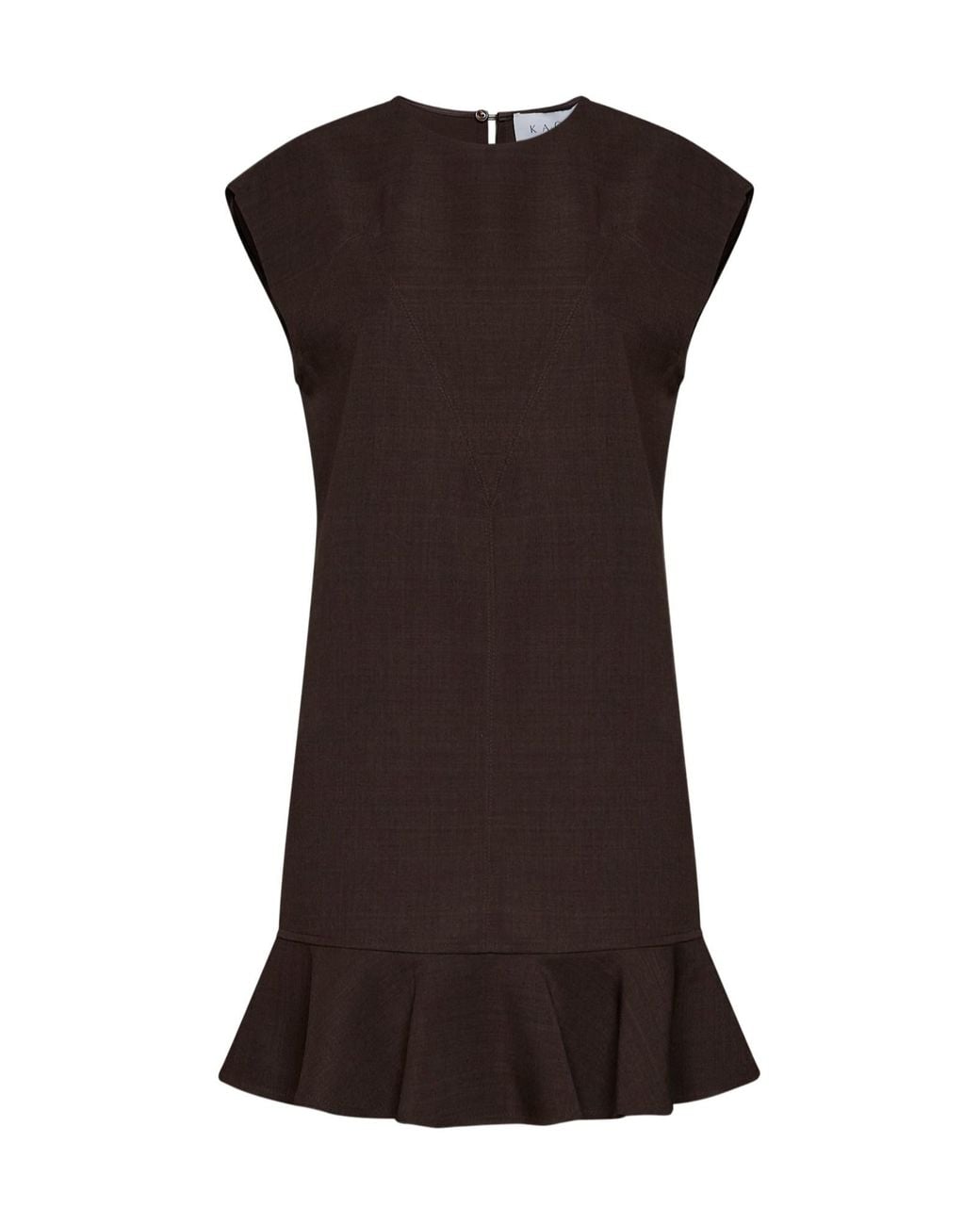 Kaos Brown Round-Neck Dress
