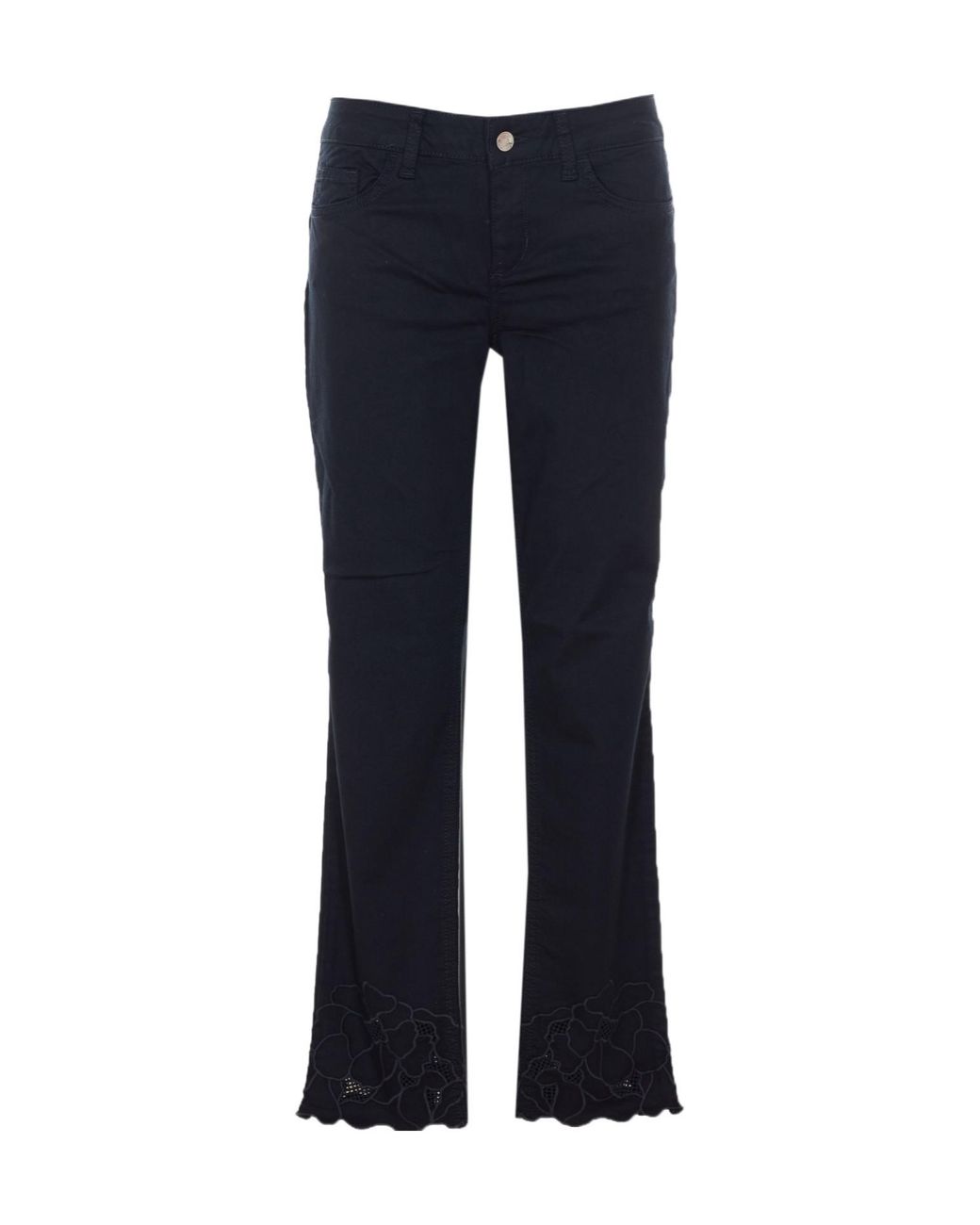 Liu Jo Blue Floral Embroidered Skinny Trousers