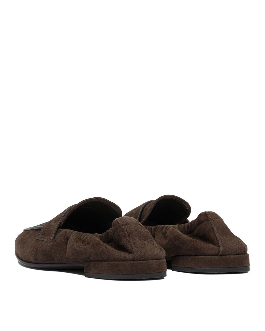 Prada Brown Logo Printed Slip-On Loafers