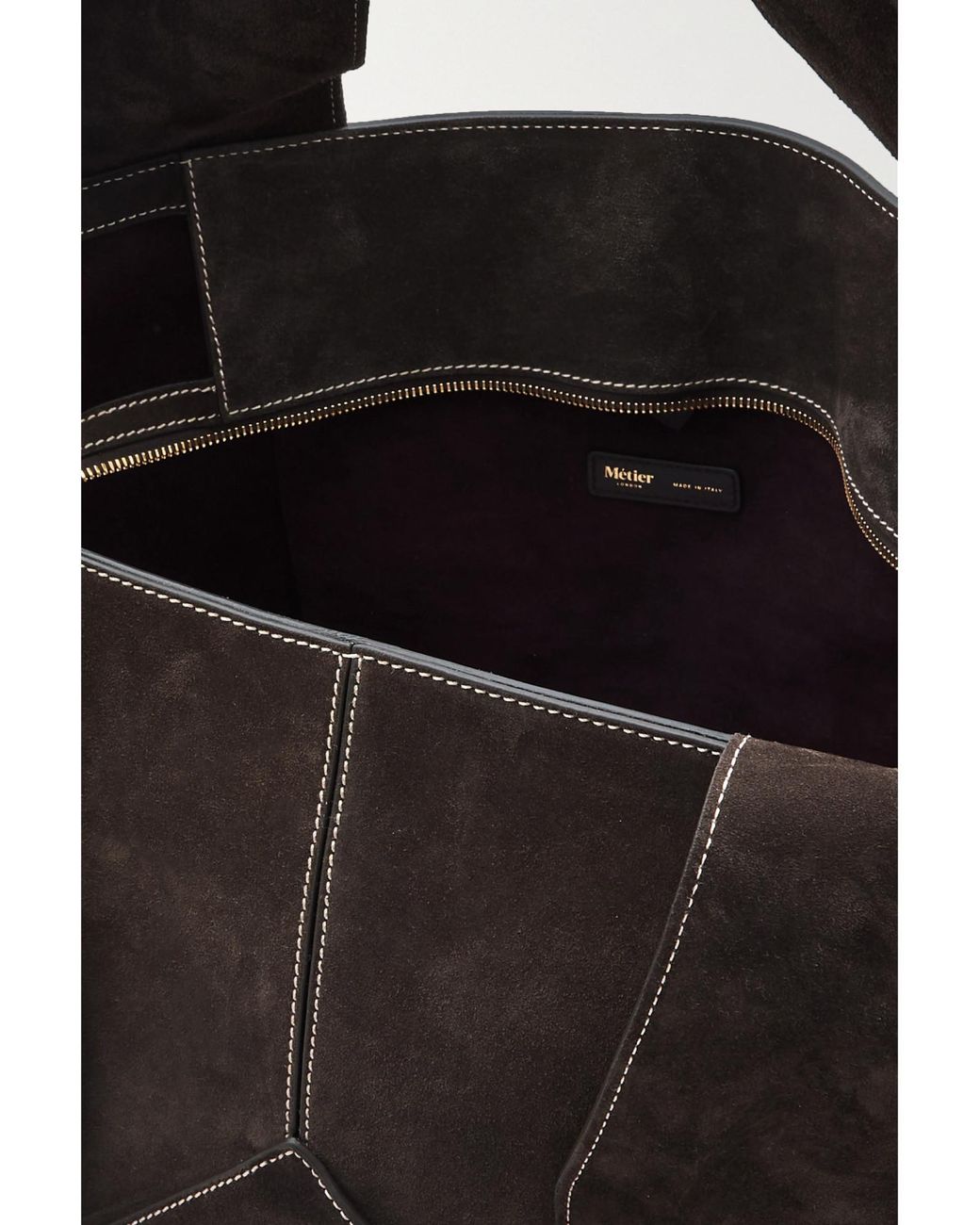 Metier Black Medium Suede Tote