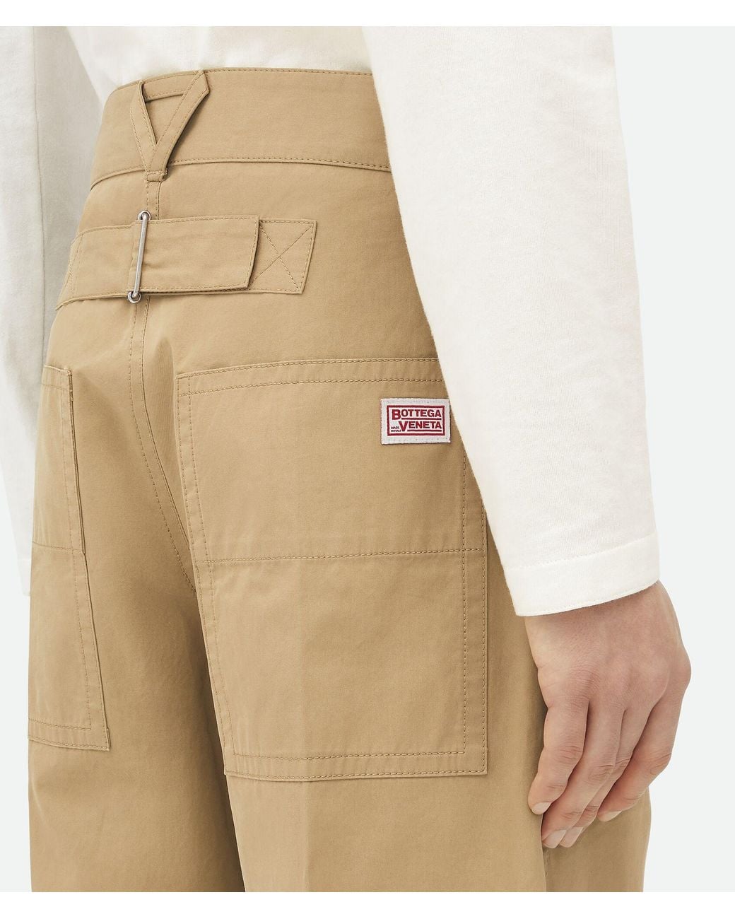 Bottega Veneta Natural Twill Cargo Trousers for men