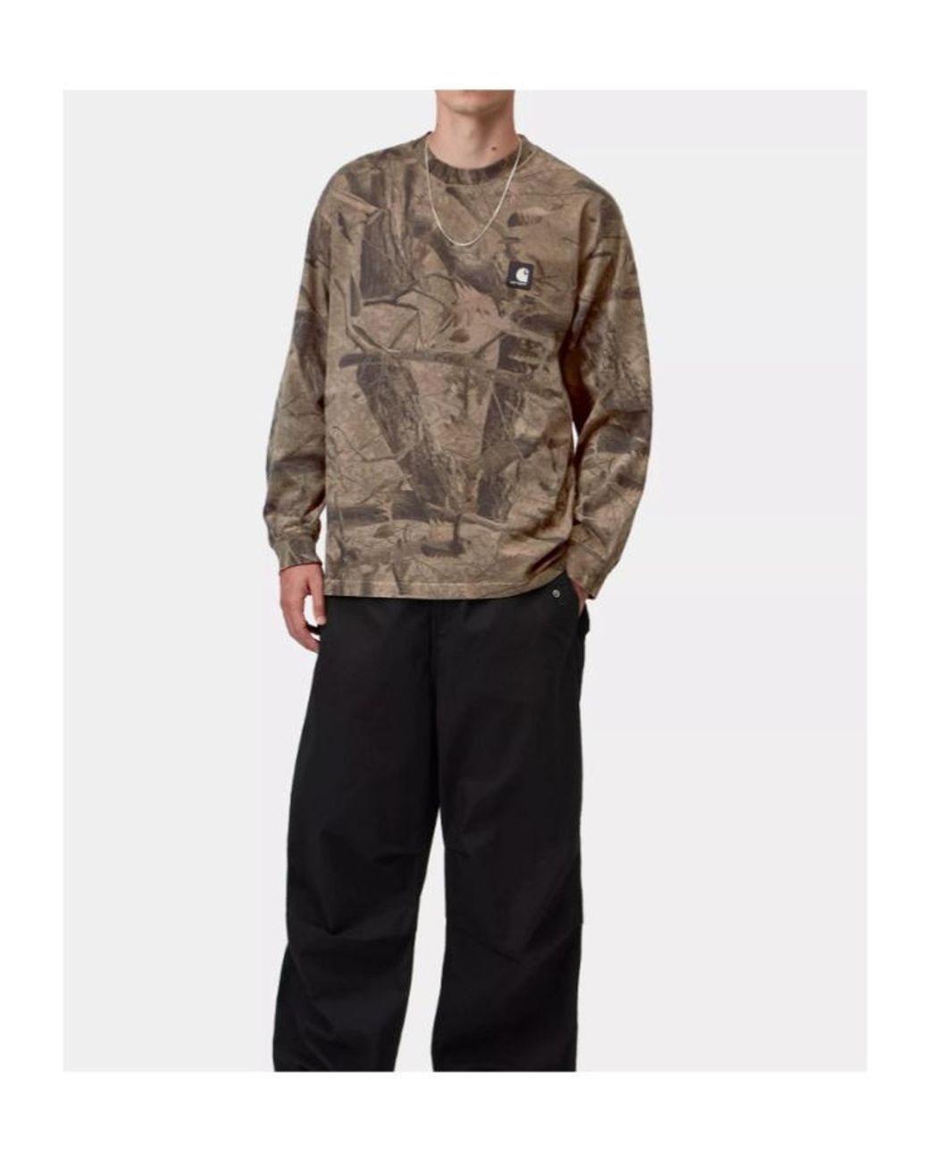 Carhartt Brown Feather Long Sleeve T-Shirt for men