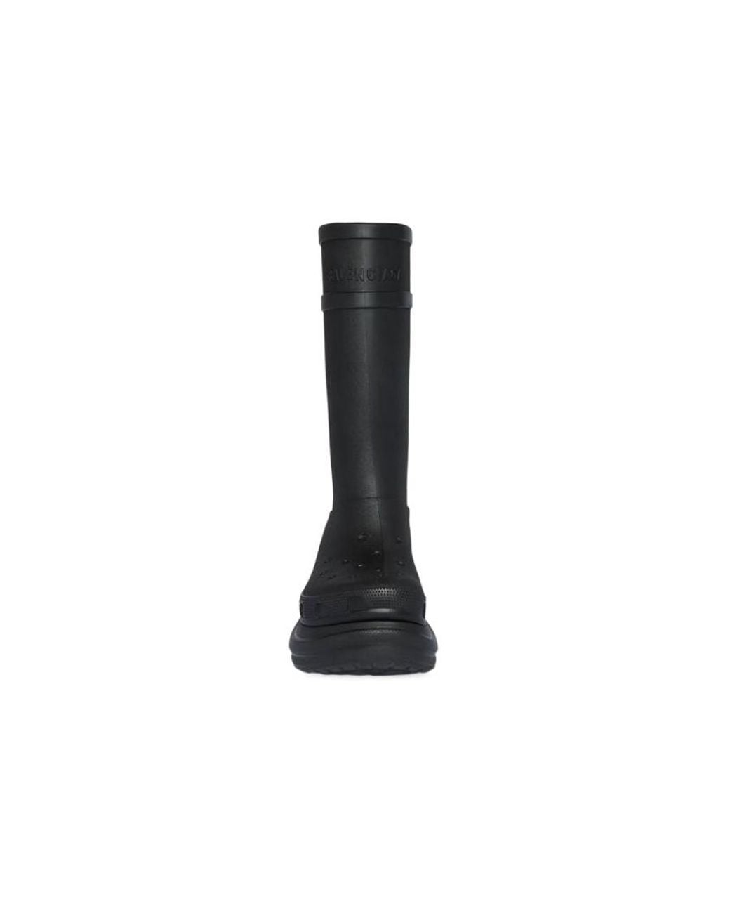 Balenciaga Black X Crocs Logo Debossed Boots