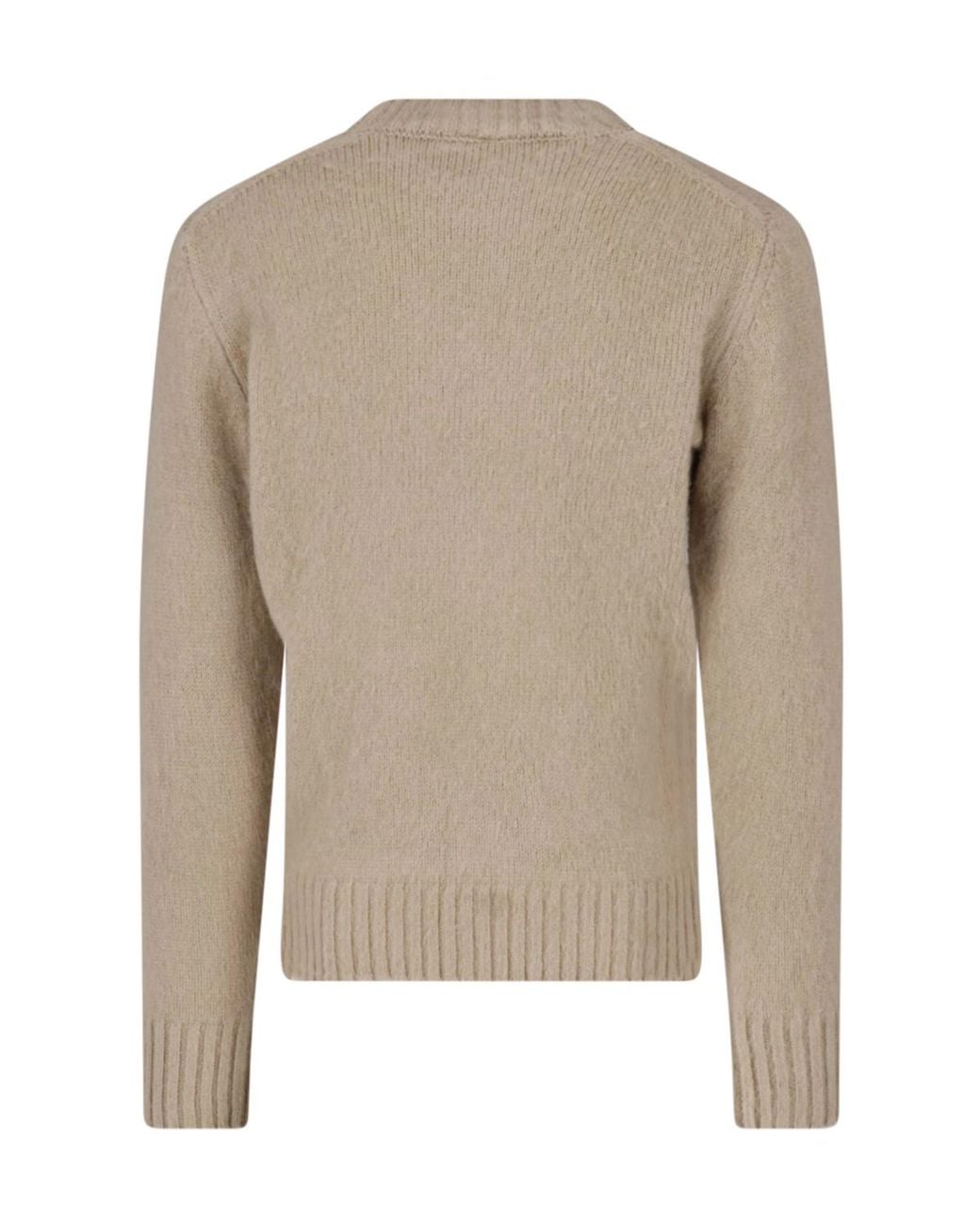 Aspesi Brown Crewneck Wool Sweater for men