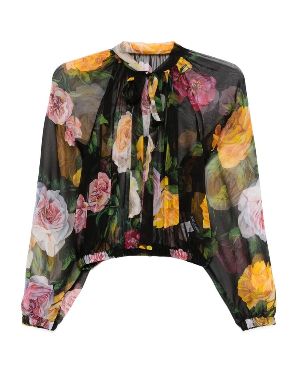 Dolce & Gabbana Black Silk Elegant Top For