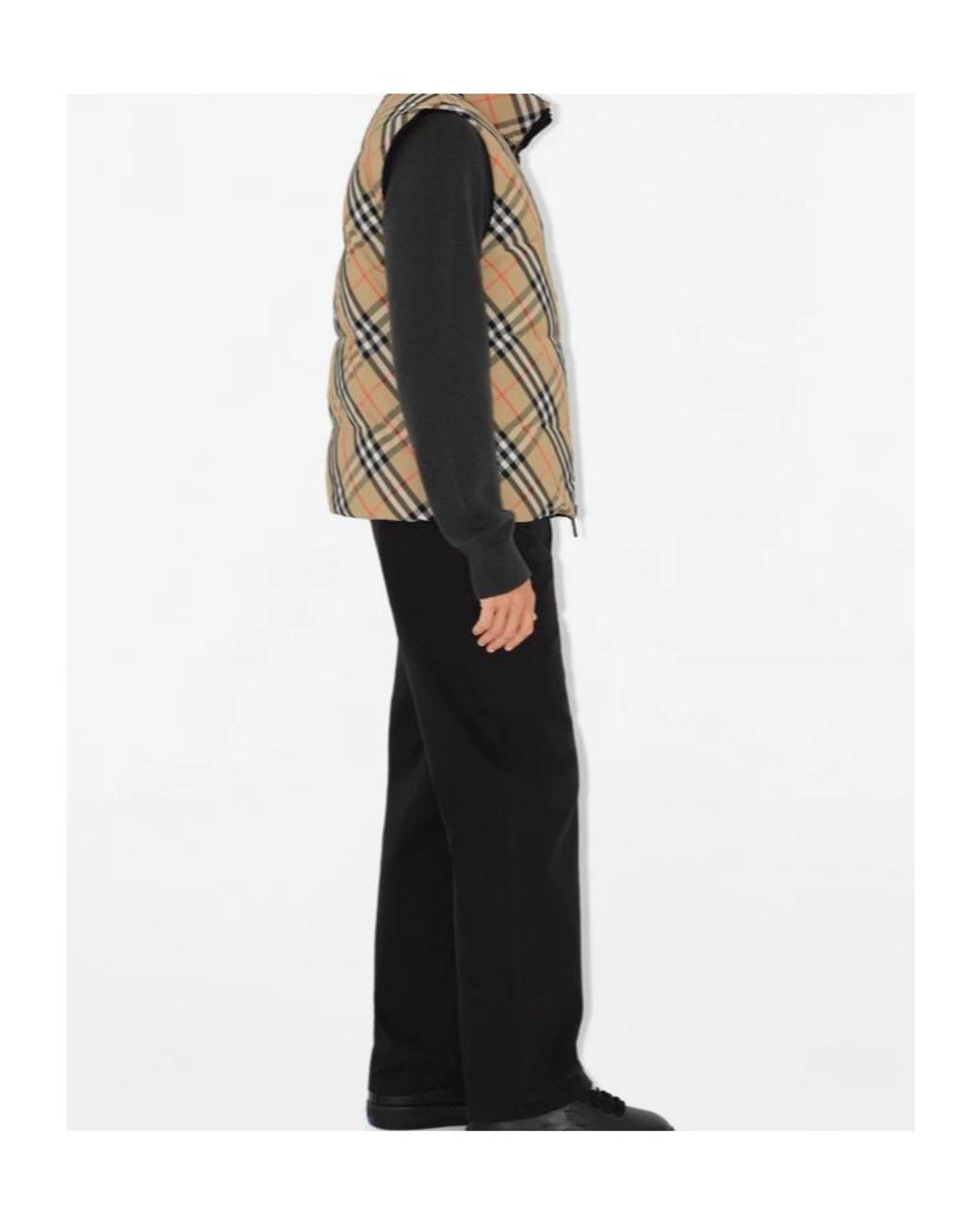 Burberry Multicolor Reversible Check Nylon Padded Gilet for men