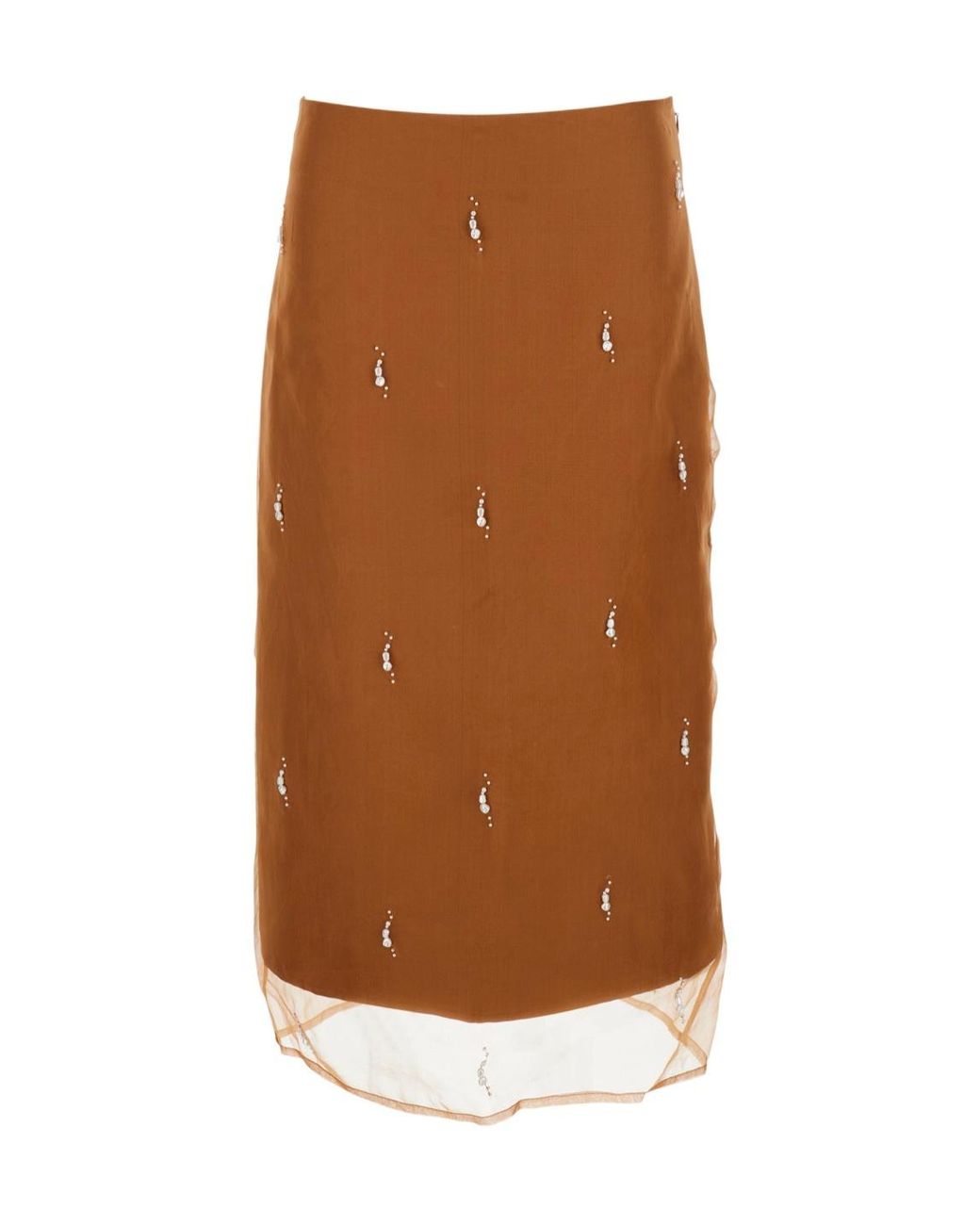Rohe Brown Embellished Skirt