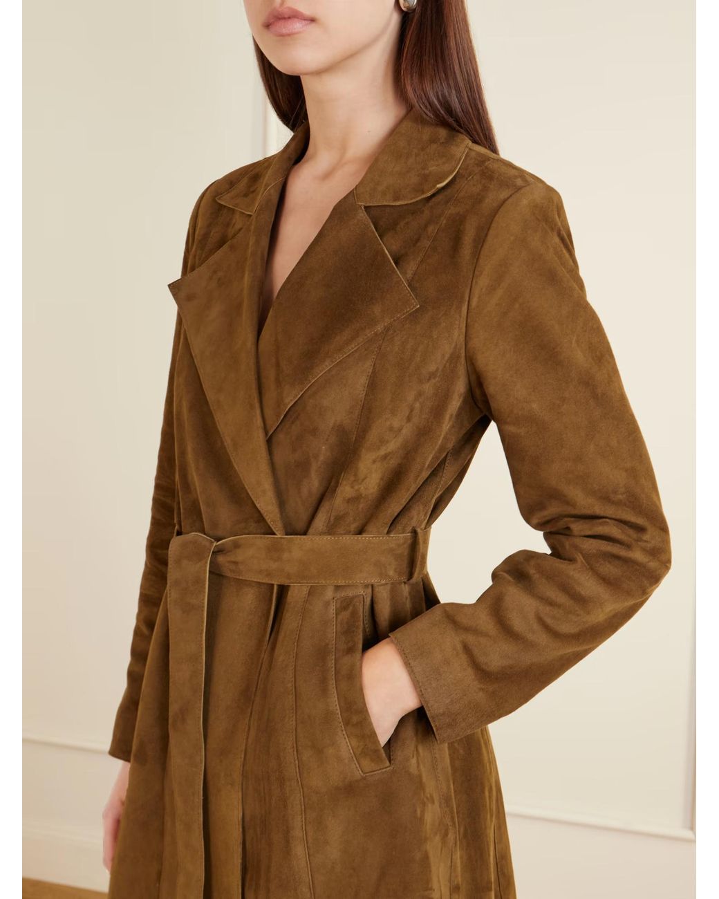 Nour Hammour Brown Long-Sleeved Coat
