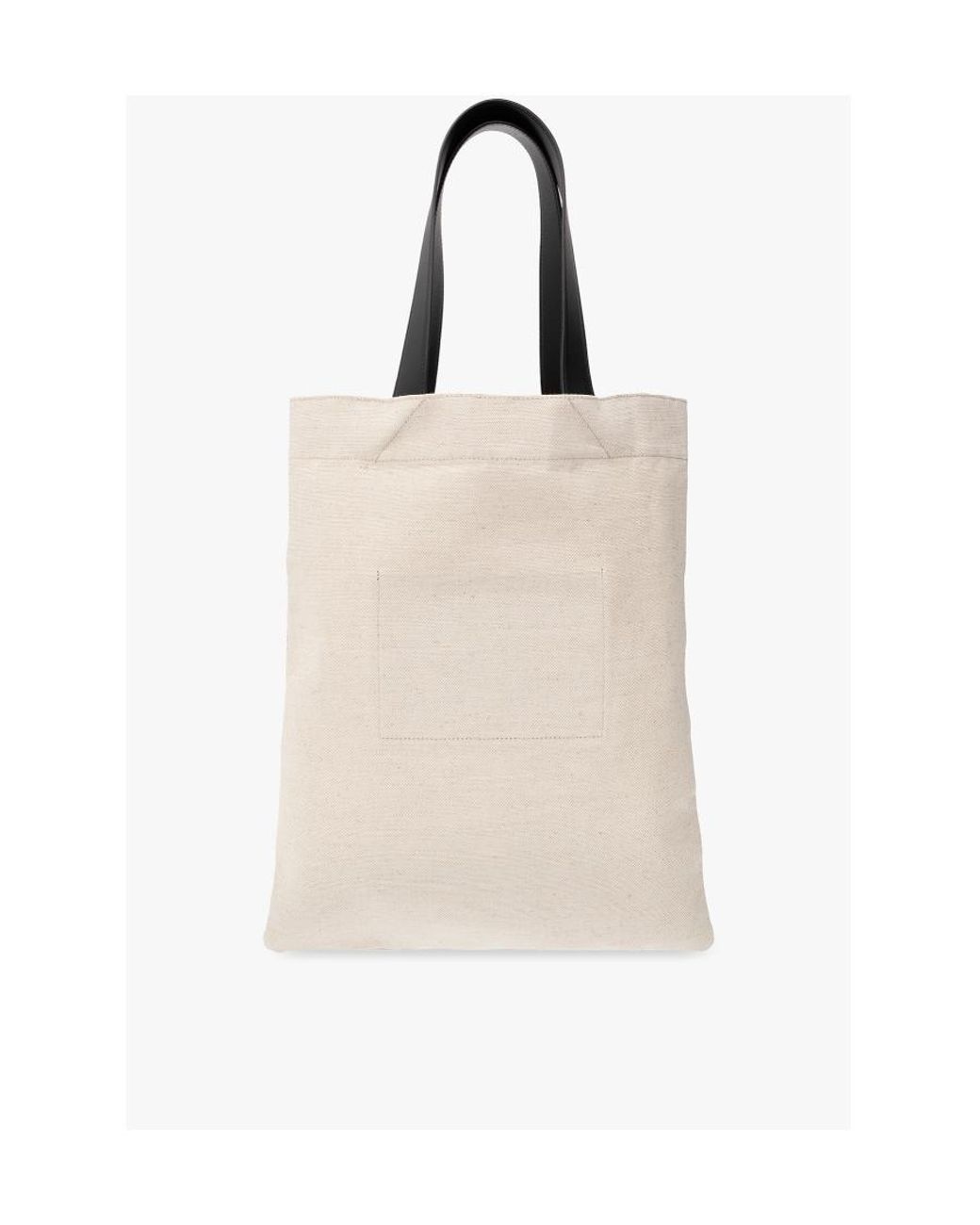 Jil Sander Natural Logo Printed Large Tote Bag for men