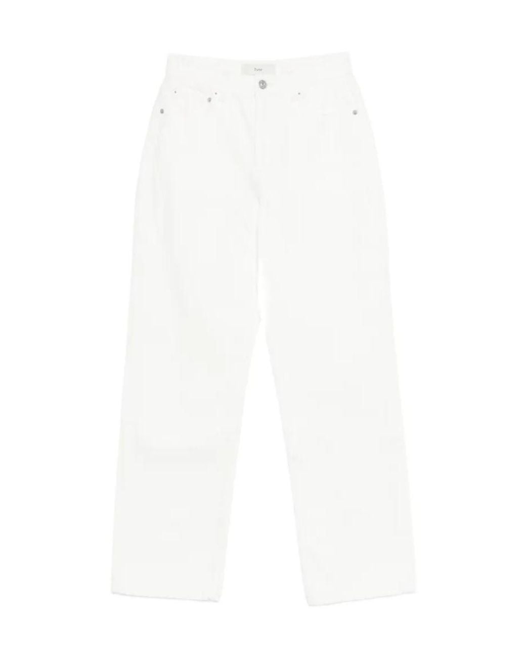 DUNST White Belt Loops Jeans