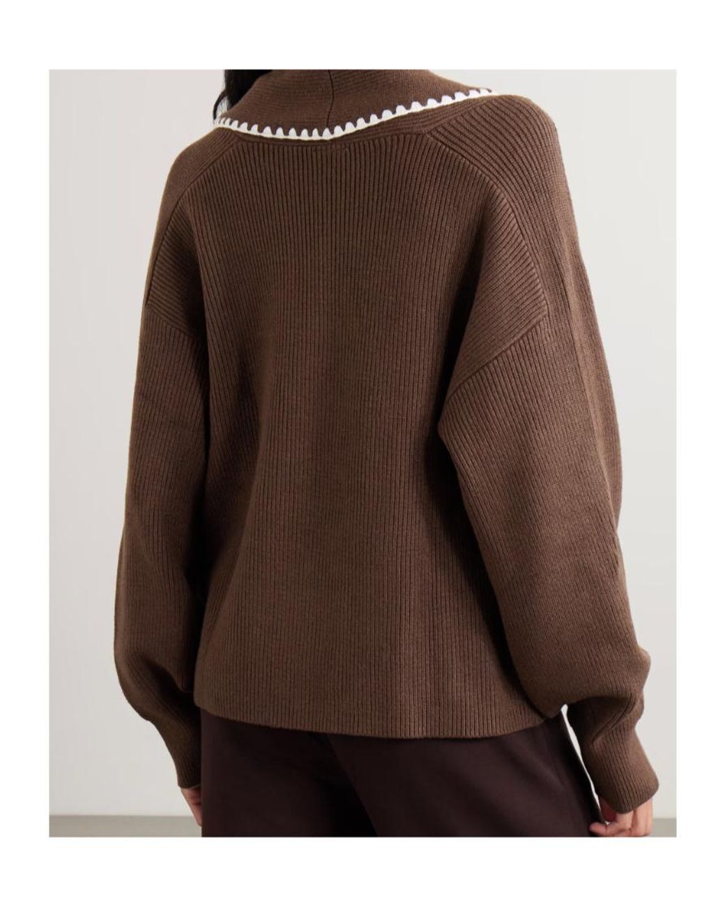 Varley Brown Long-Sleeved Cardigan