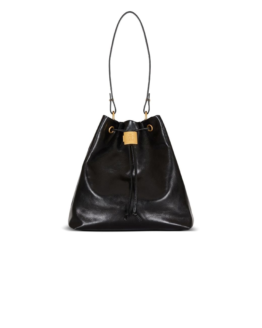 Balmain Black Pulse Calfskin Leather Backpack