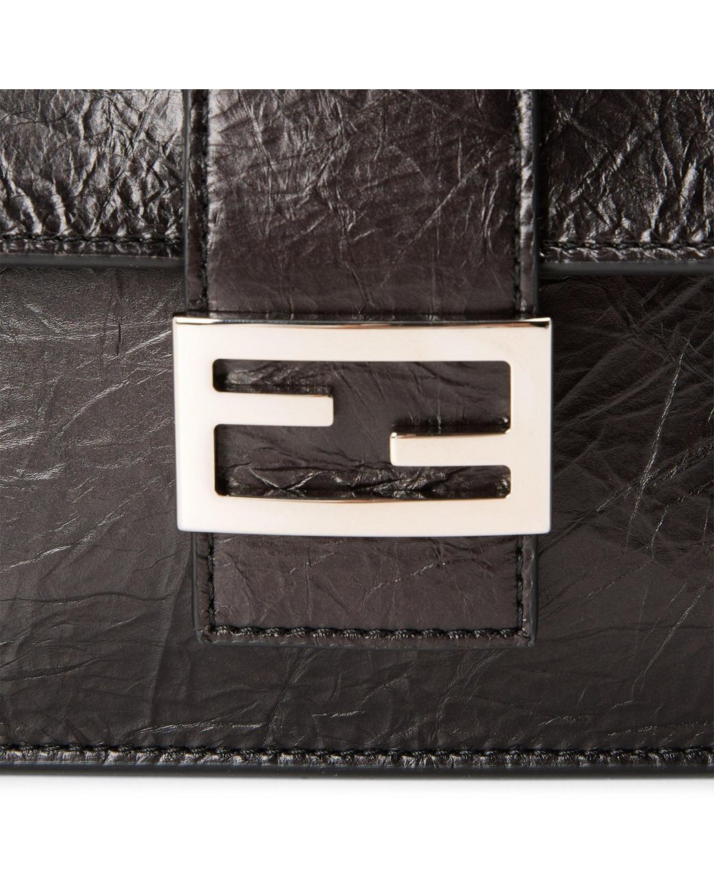 Fendi White Flapover Shoulder Bag