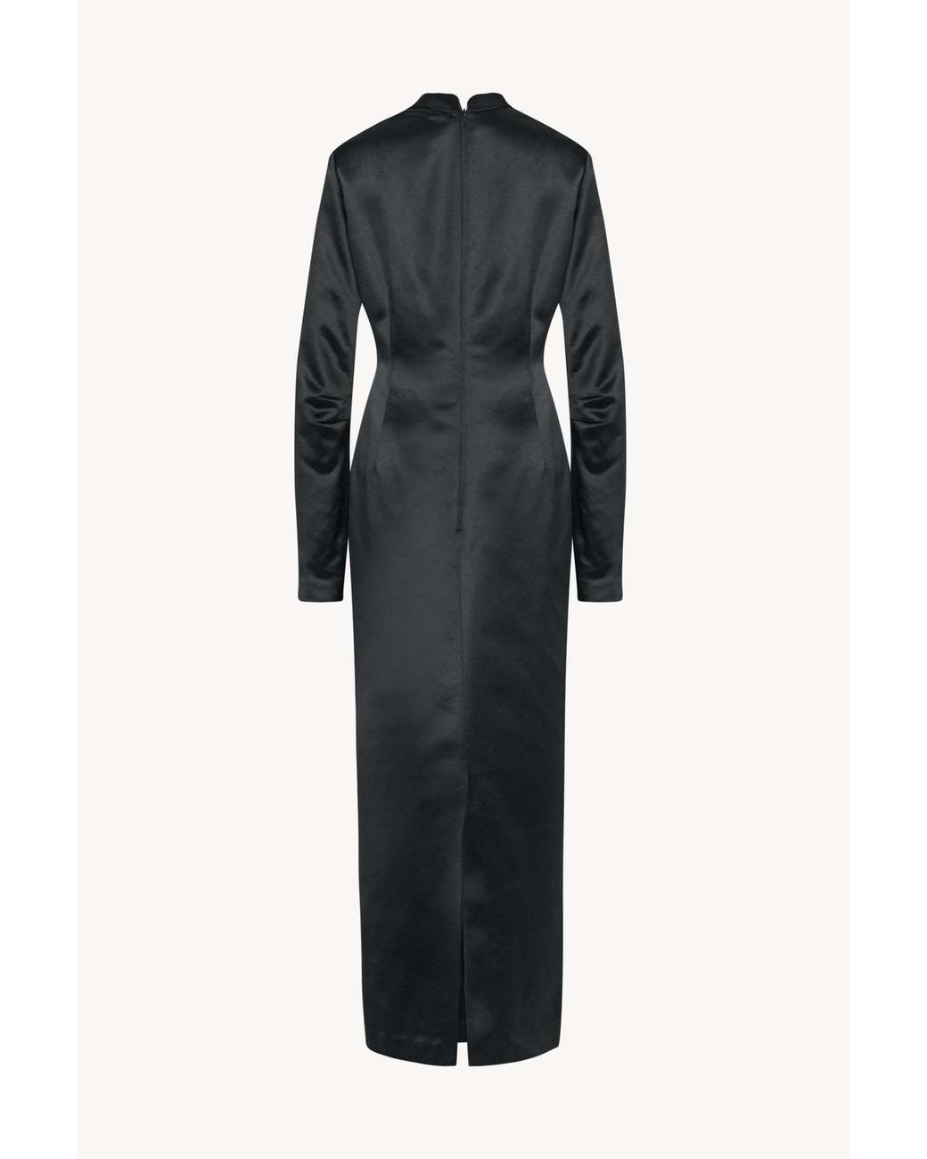 The Row Black Mitzi Silk And Viscose Dress
