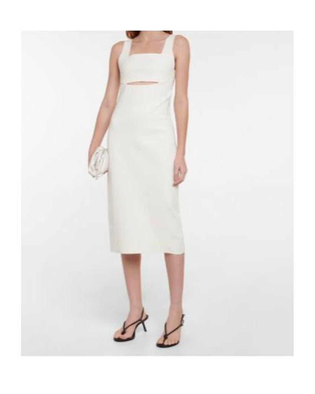 Victoria Beckham White Midi Dress