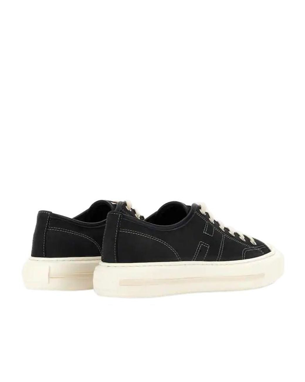 Hogan Black Contrast Sole Low-Top Sneakers for men