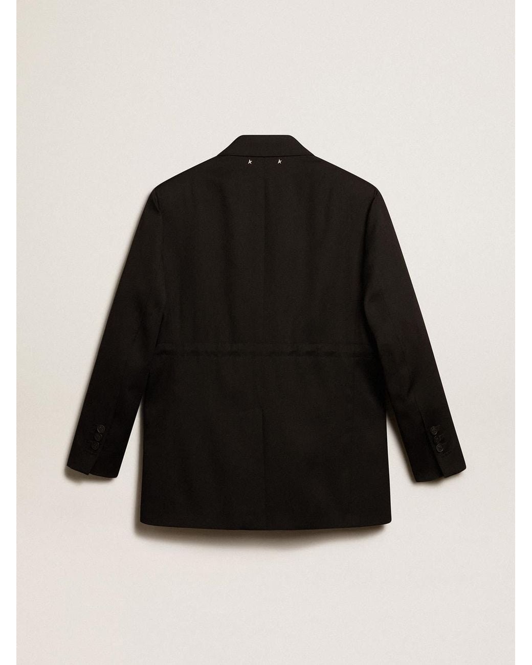 Golden Goose Deluxe Brand Black Peak-Lapels Double-Breasted Tailored Blazer