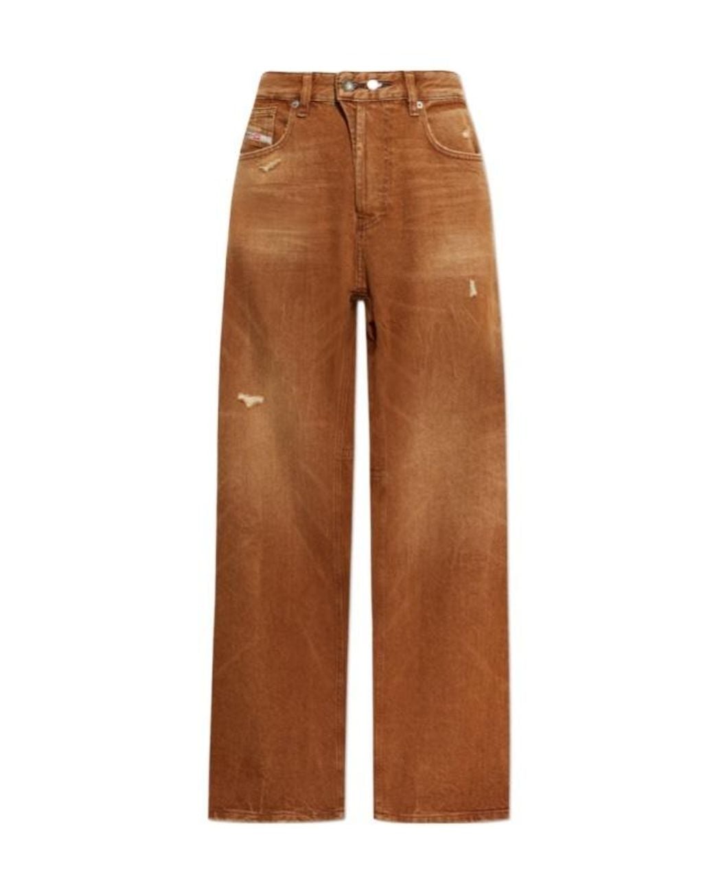 DIESEL Brown 1996 D Sire Yu U Distressed Jeans