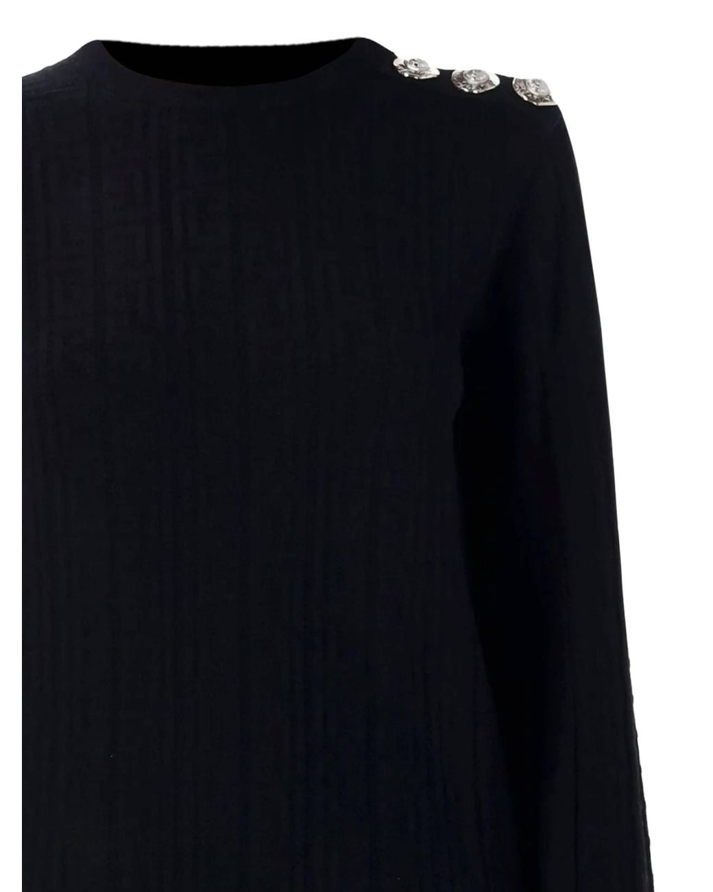 Balmain Blue Logo Monogram Jumper