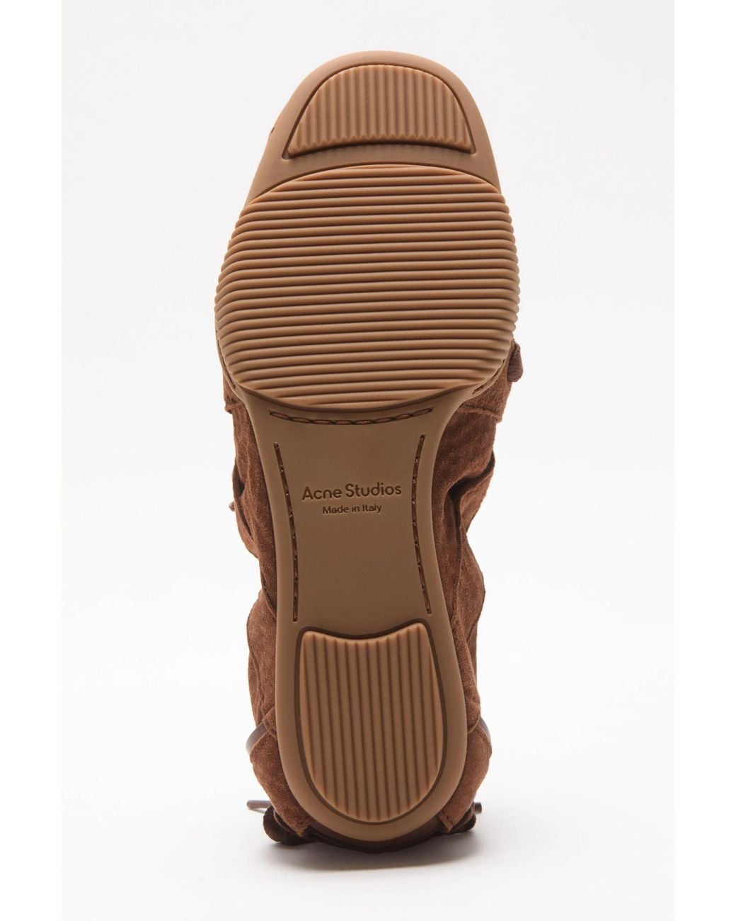 Acne Brown Lace-Up Flat Shoes