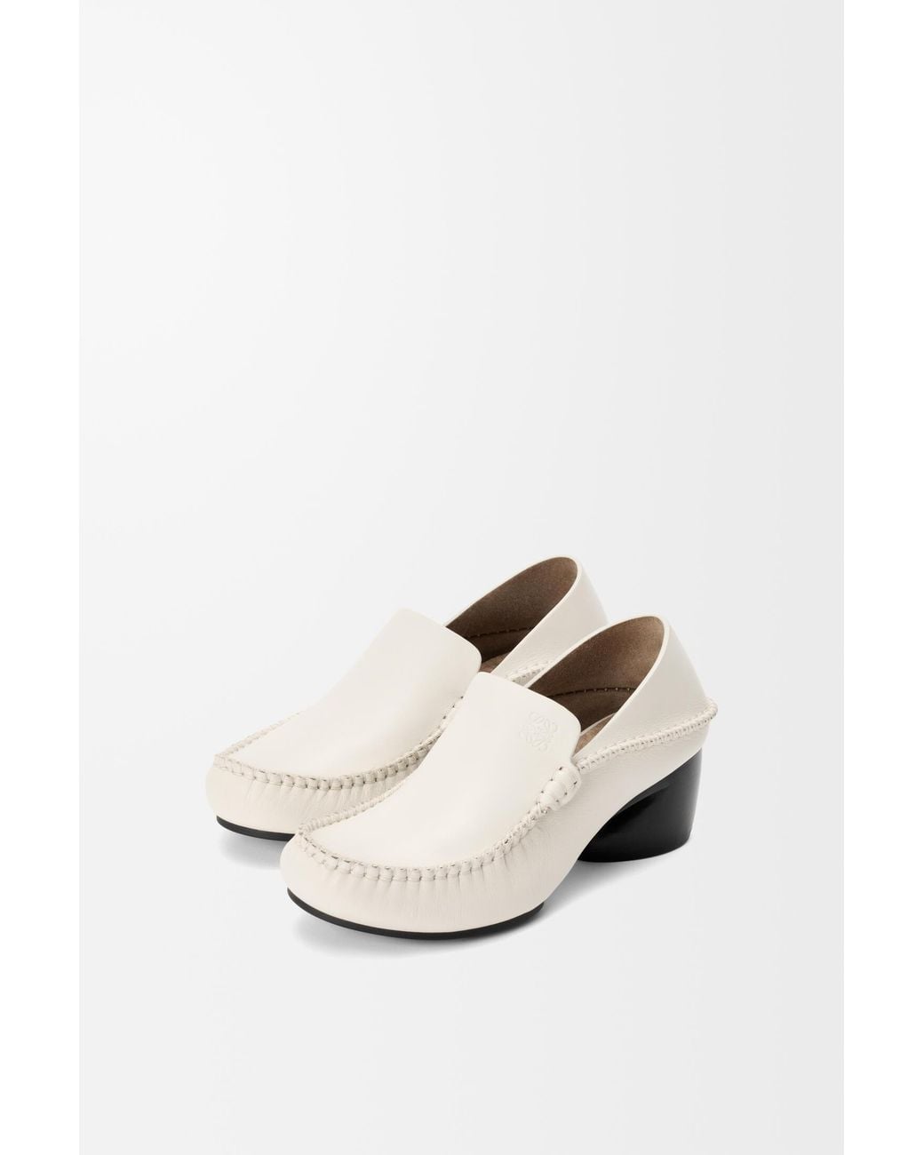 Loewe White Oval Loafer