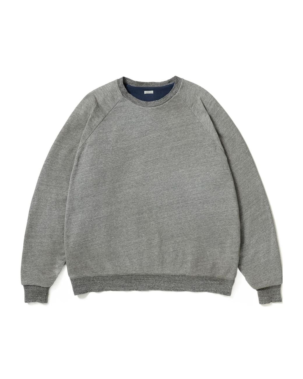 A.PRESSE Gray Retro Lightweight Reversible Sweatshirt for men