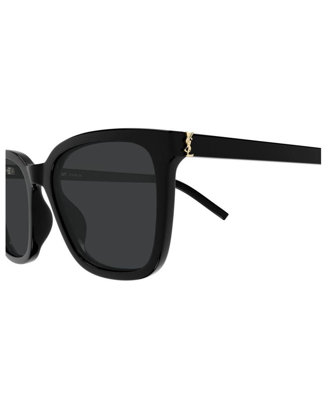 Saint Laurent Black Square-Frame Sunglasses