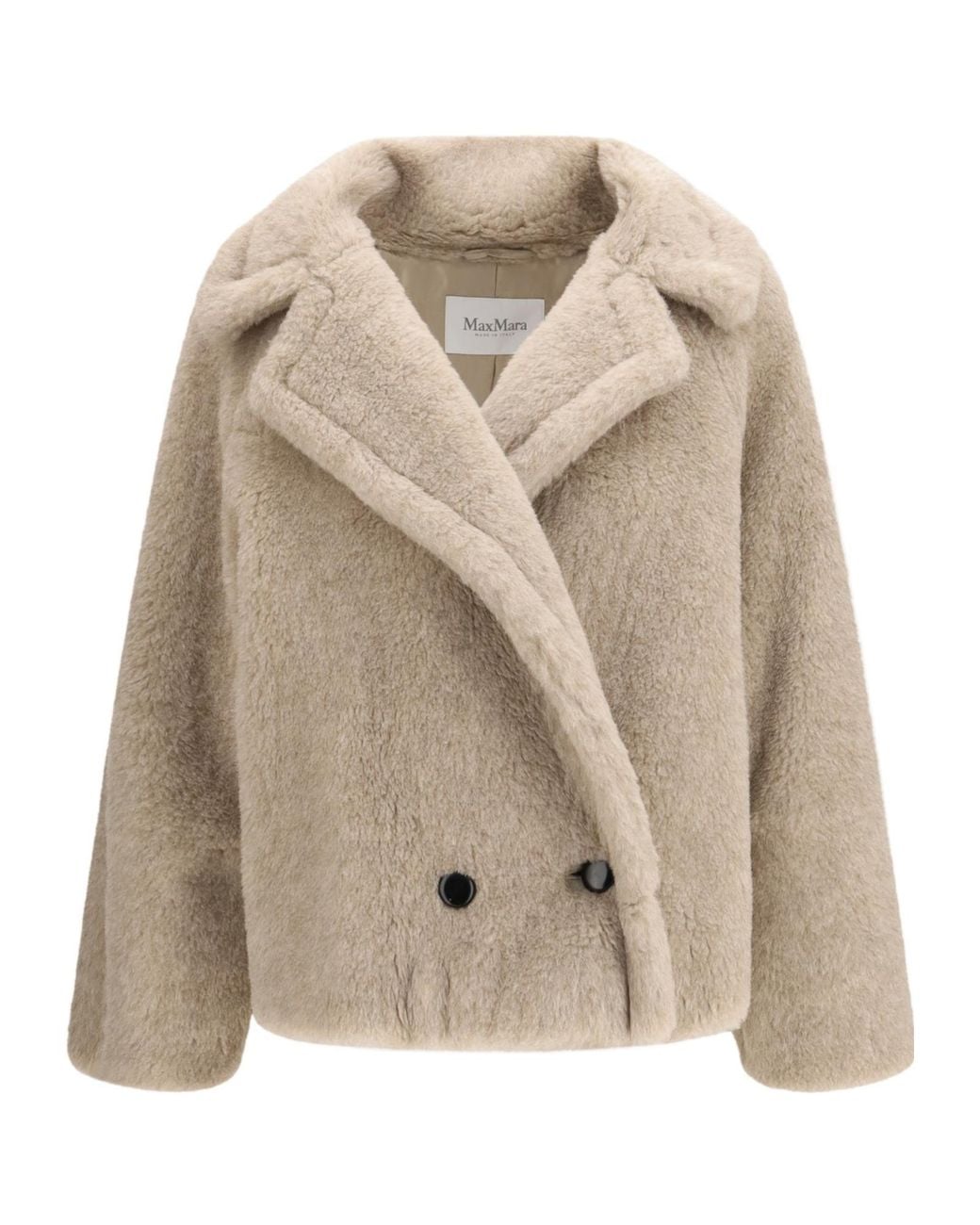 Max Mara Natural Cambusa Double-Breasted Fur Coat