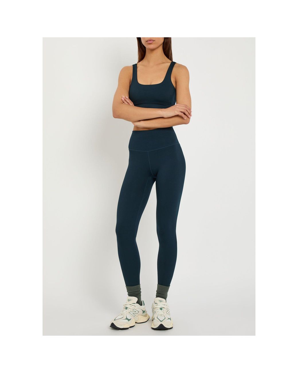 Varley Blue Stretch-Jersey Leggings