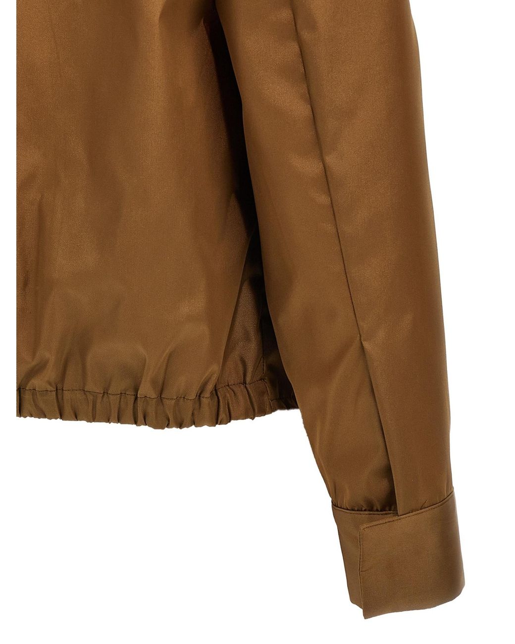Prada Green Triangle-Logo Zipped Jacket