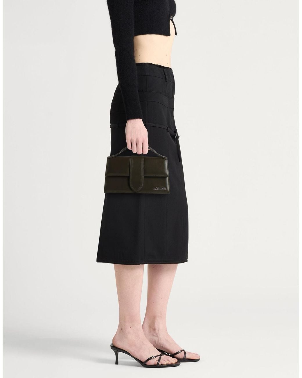 Jacquemus Black Minimalist Leather Tote Bag