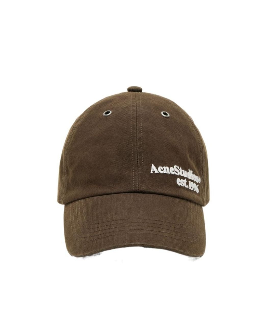 Acne Brown Logo-Embroidered Baseball Cap