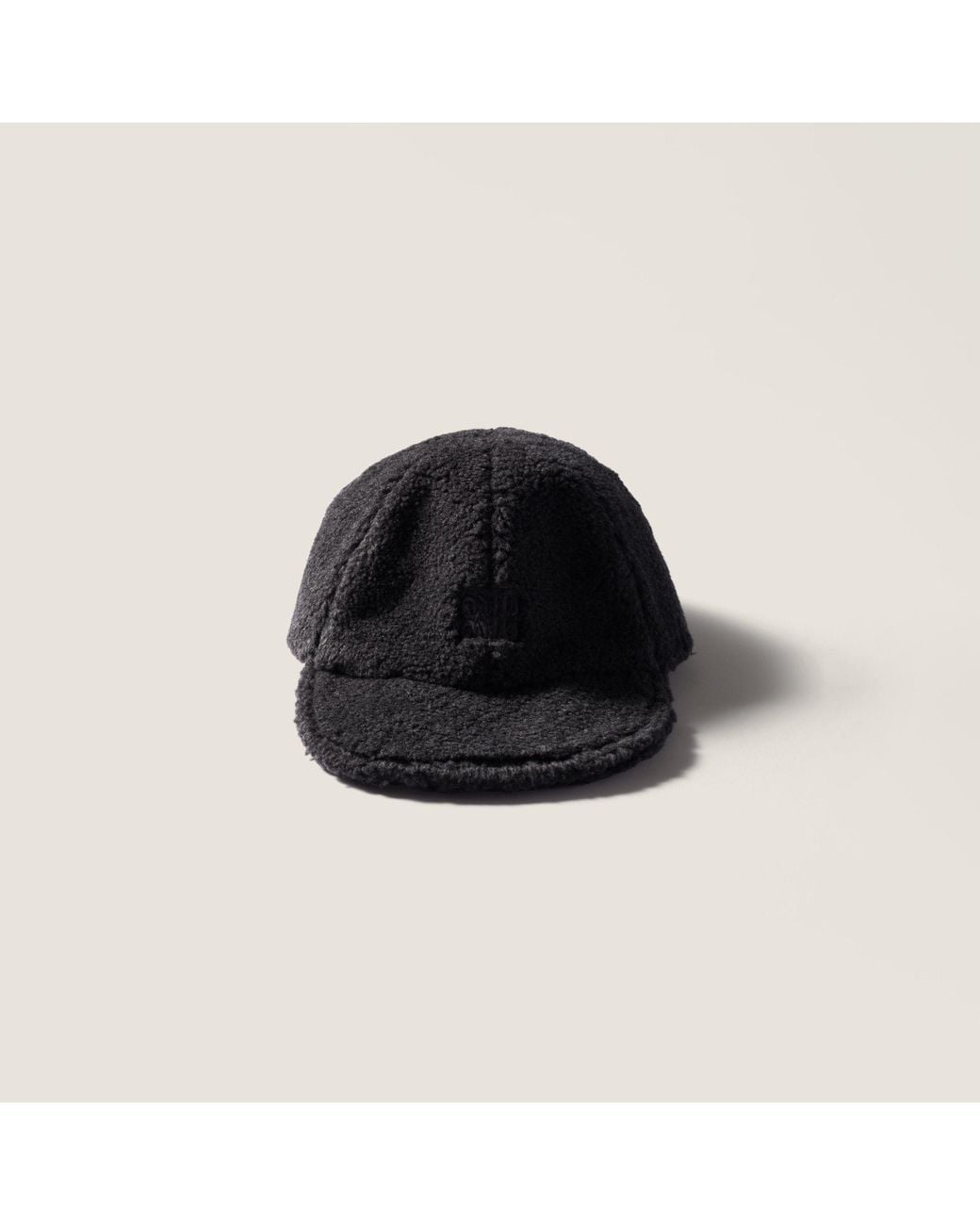 Miu Miu Black Logo-Detailed Baseball Cap