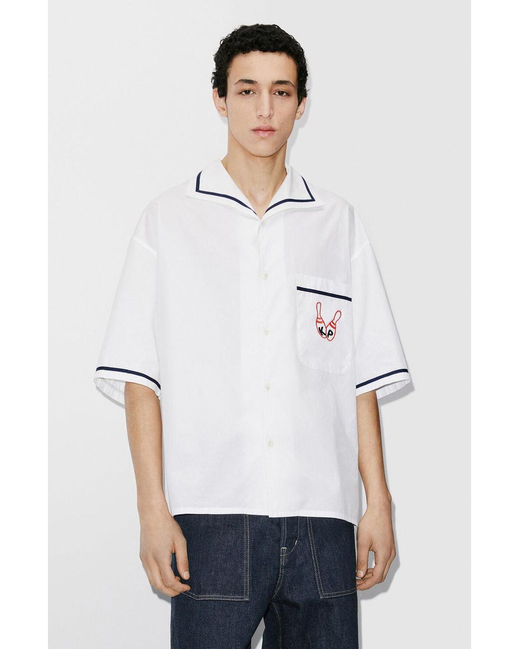 KENZO White 'Bowling Elephant' Hawaiian Shirt for men