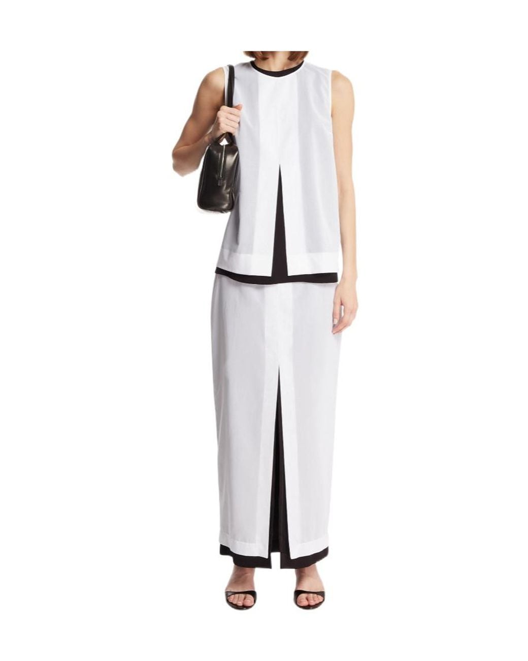 The Row White Ismara Layered Maxi Skirt