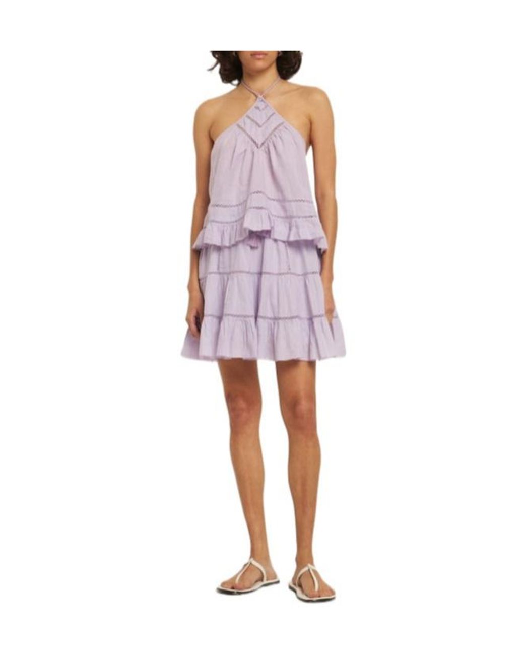 Isabel Marant Purple Cotton Blend Gauze Mini Skirt