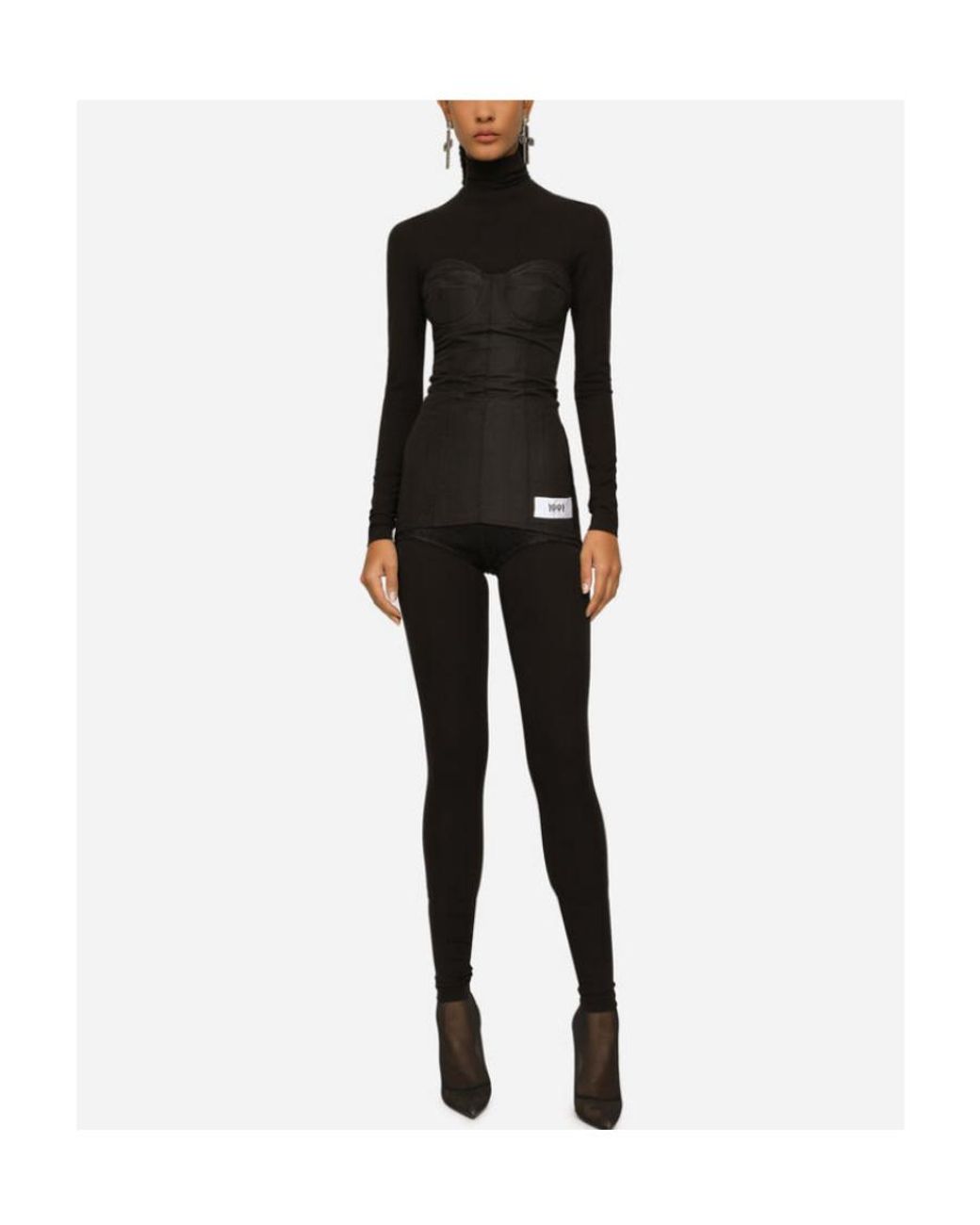 Dolce & Gabbana Black Moiré-Faille Strapless Minidress