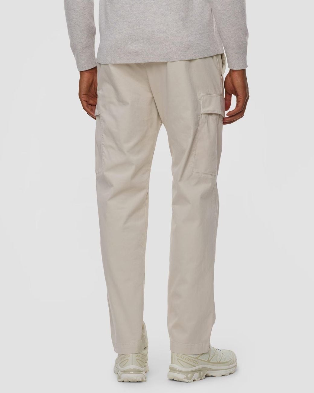 C P Company Gray Stretch Satin Cargo Pants for men