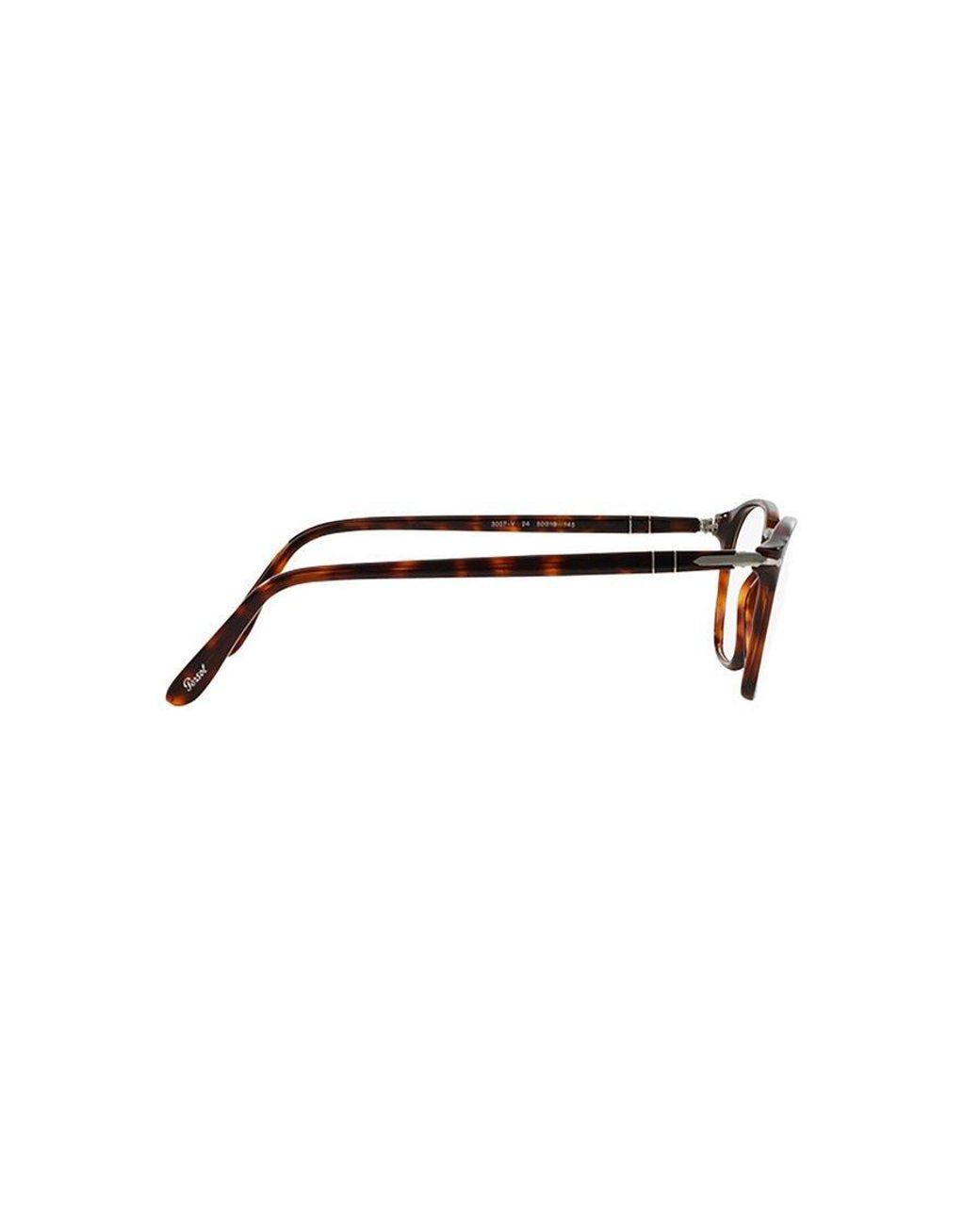 Persol White Round Frame Glasses for men
