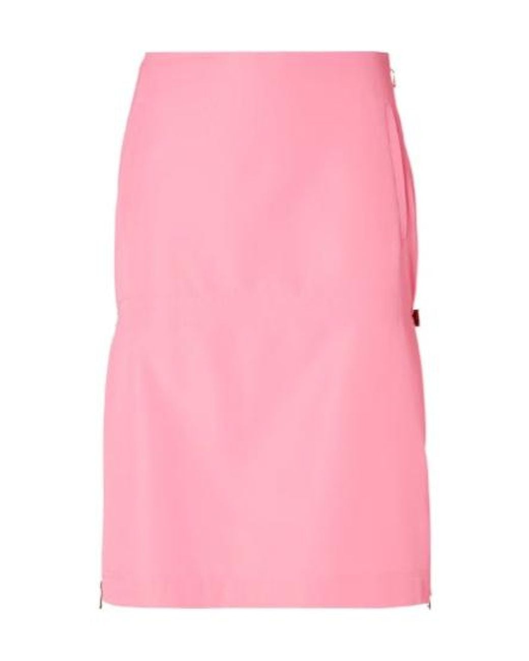 Fendi Zip Detail Midi Skirt in Pink | Lyst