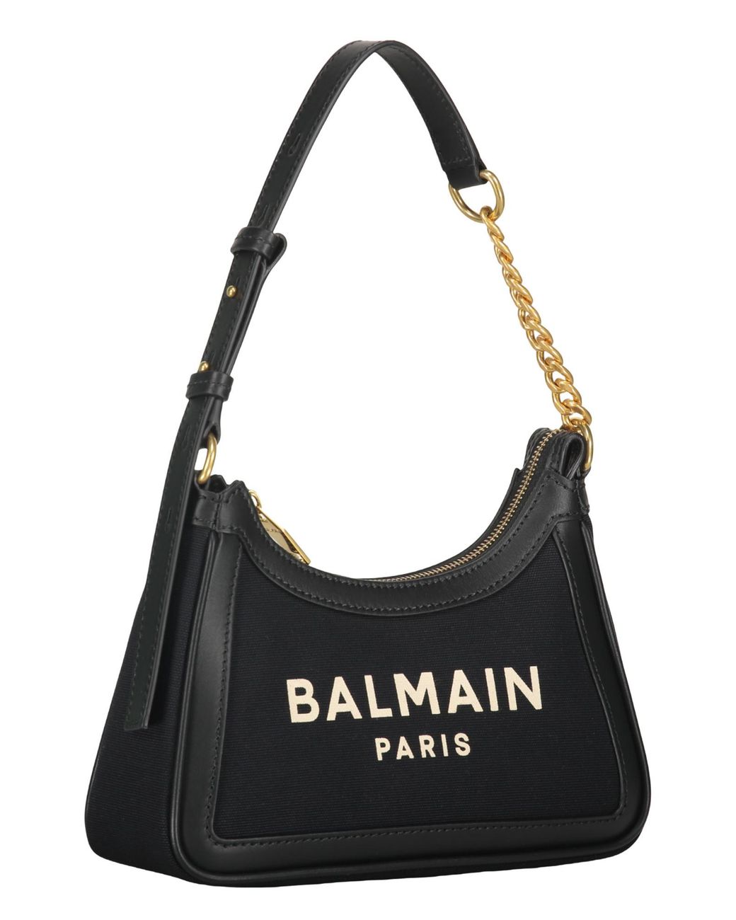 Balmain Black Zip-Up B-Army Shoulder Bag