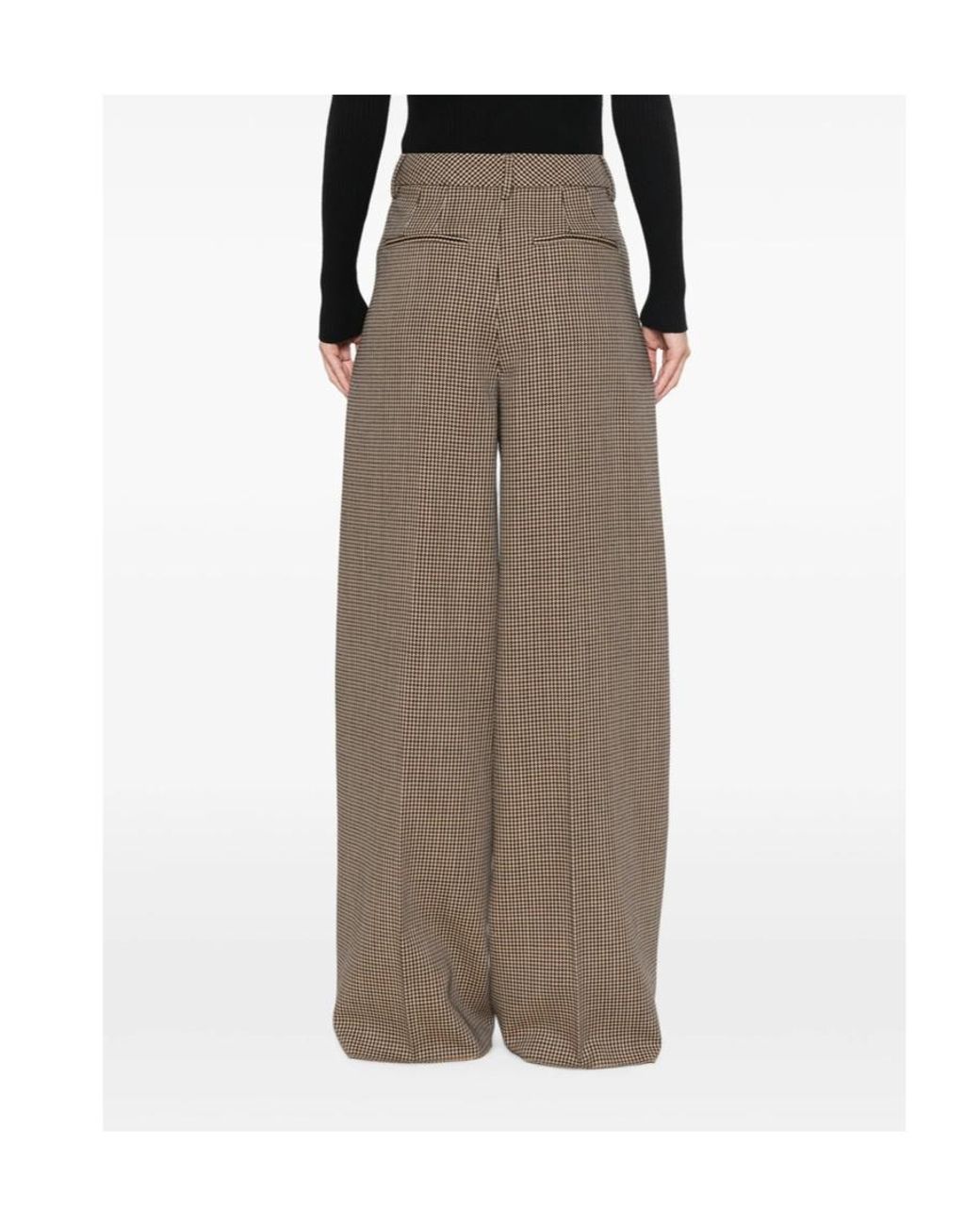 Seafarer Gray Sascia Checked Wide-Leg Pants
