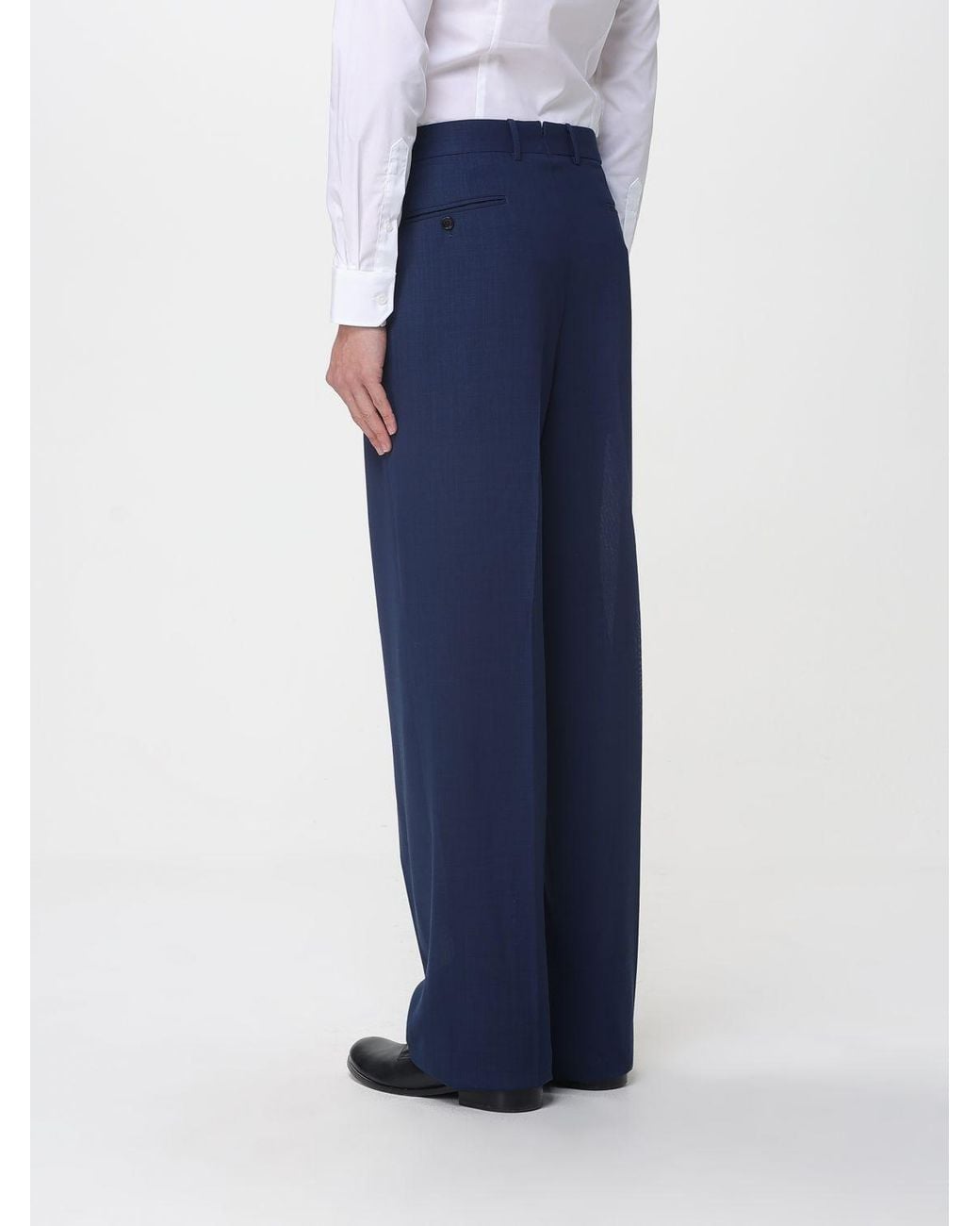 Tom Ford Blue Pleated Trousers for men