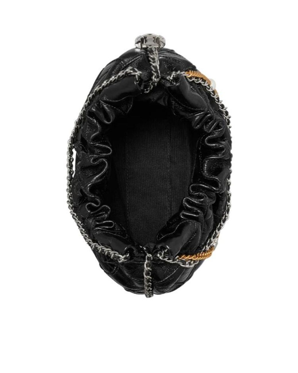 Tory Burch Black Fleming Distressed Top Handle Bag