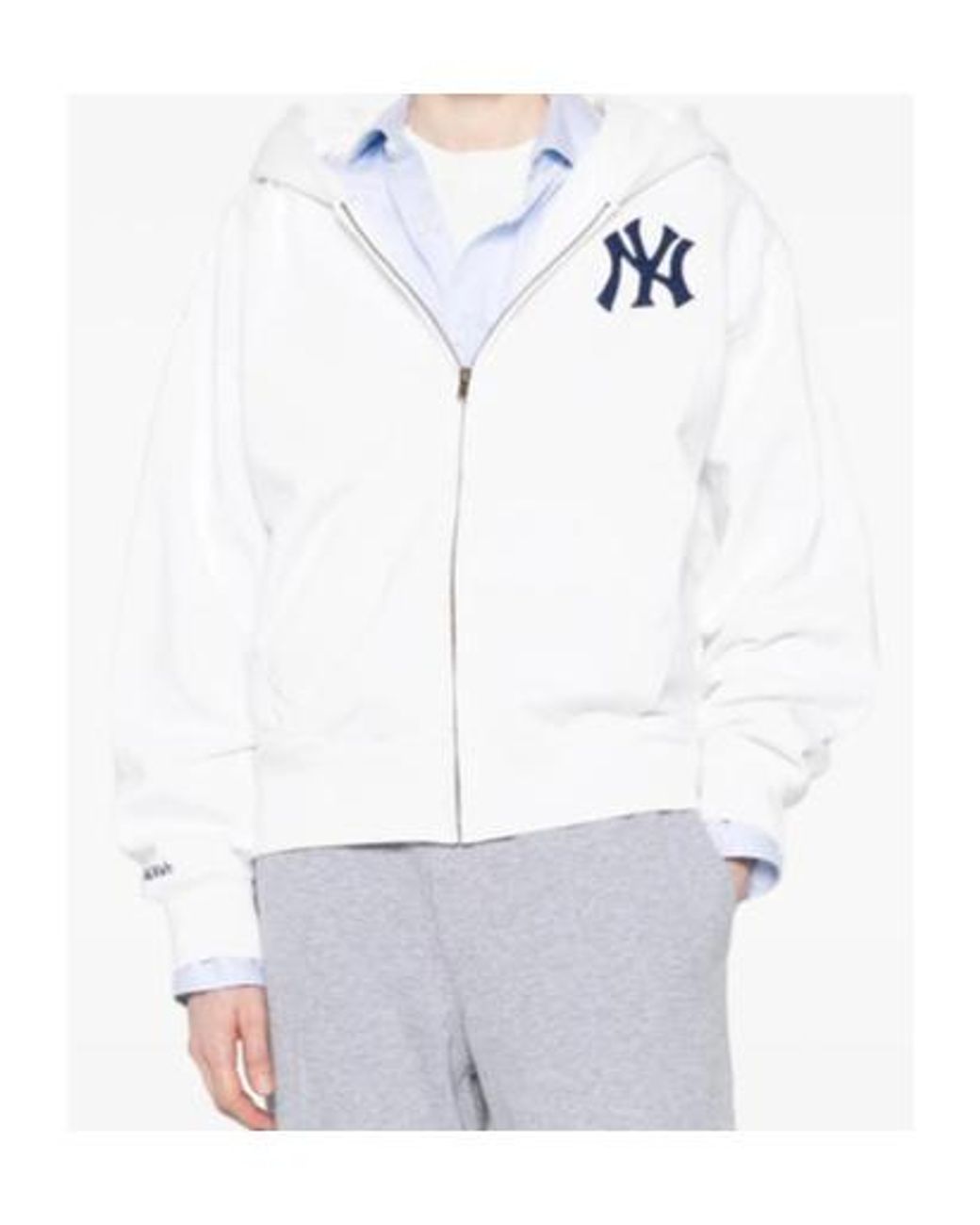 Sporty & Rich White Zippered Hoodie