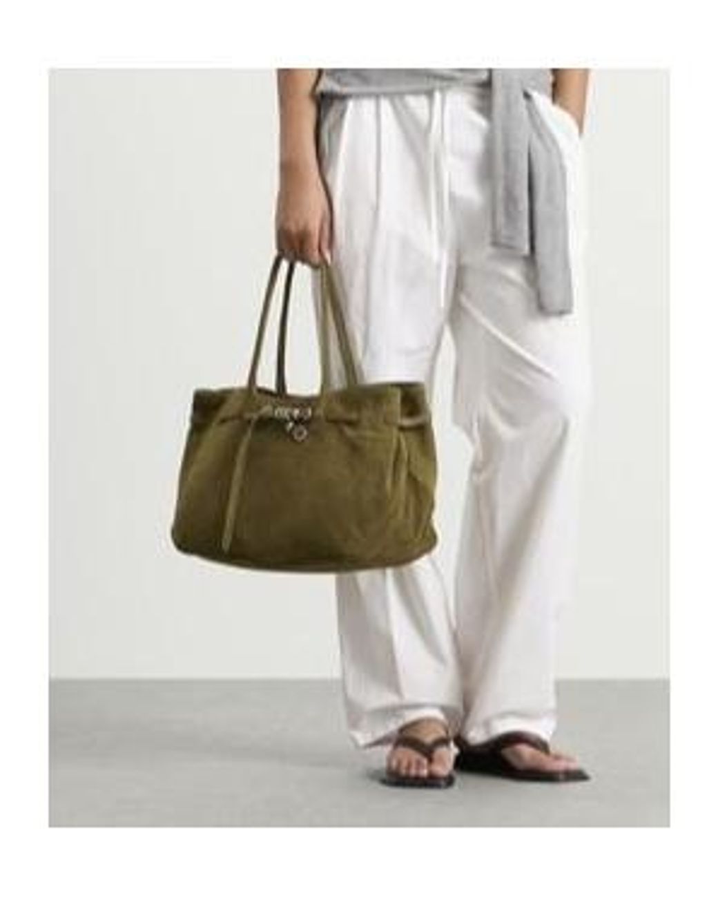 MARGE SHERWOOD Green Double-Handle Handbag