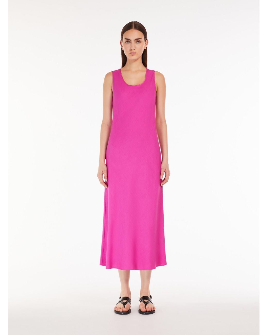 Max Mara Pink Sleeveless Medium Length Dress