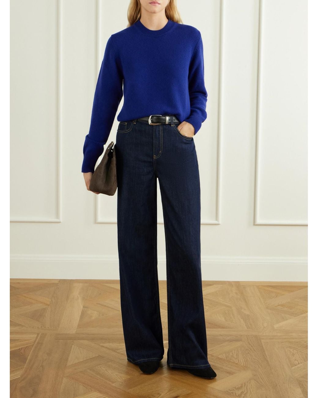 &Daughter Blue Simple Wool Sweater